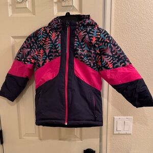 Columbia Kids' Vibrant Pink and Navy Puffer Ski/Snow Jacket